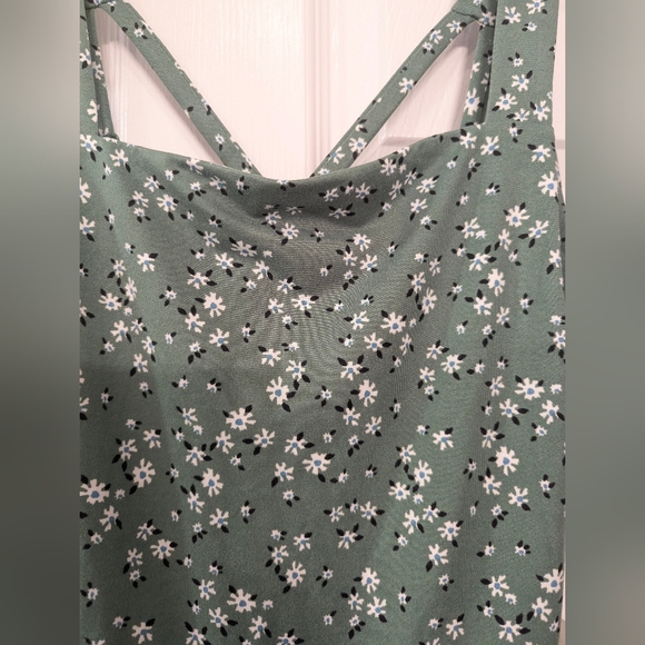 NWT Nine Britton Desiree Strappy green Floral Sleeveless Mini short Dress XSP - Picture 9 of 14